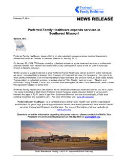 Preferred Family Healthcare Expands Services in Southwest Missouri
