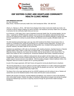 osf sisters clinic and heartland community health clinic merge