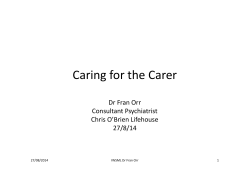 Caring for the Carer