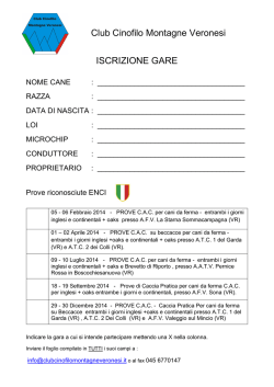 Iscrizioni via FAX