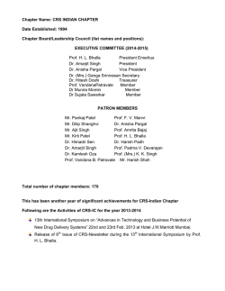 Microsoft Word - CRS_CHAPTER_REPORT_2014_LATEST.doc