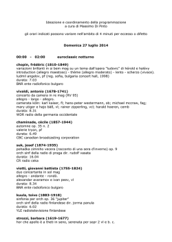 Domenica 27 luglio 2014