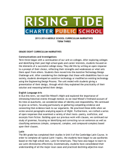 GRADE SEVEN - Rising Tide Charter Public School