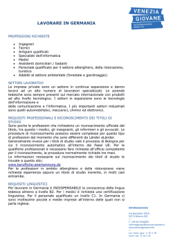 LAVORARE IN GERMANIA