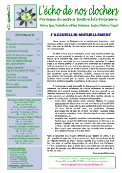 n° 21 septembre 2014 - EDC - Secteur Pastoral de Palaiseau