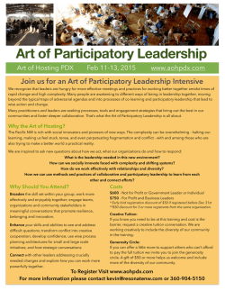 AOH PDX Flyer - Art of Hosting