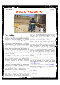 DISABILITY LESOTHO