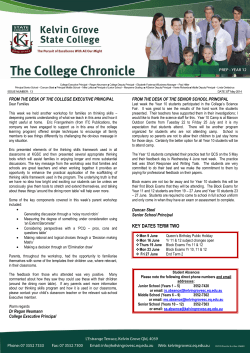 newsletter-2014-05-30 - Kelvin Grove State College