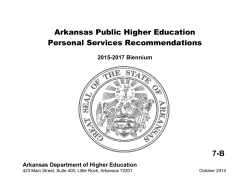 Arkansas Public Higher Education Personal Services