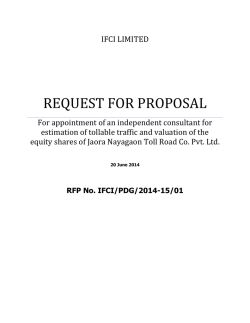 REQUEST FOR PROPOSAL