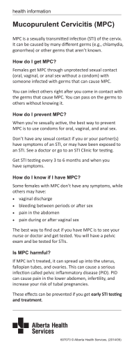Mucopurulent Cervicitis (MPC)