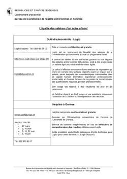 &eacute;galit&eacute; salariale - R&eacute;publique et canton de Gen&egrave;ve