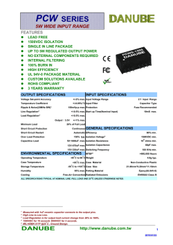 PCW SERIES - danube enterprise co.,ltd.