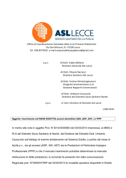 (EDOTTO) accessi domiciliari (ADI, ADP, ADT, )