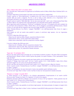 ARCHIVIO EVENTI - associazionecanesicuro.it