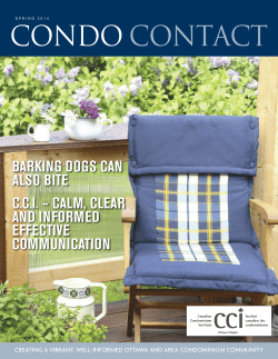 CONDO CONTACT - Canadian Condominium Institute