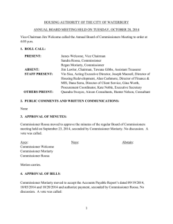 HOUSING AUTHORITY OF THE CITY OF WATERBURY ANNUAL