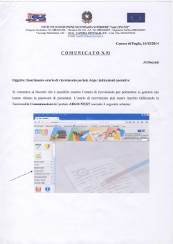 Inserimento orario di ricevimento portale Argo