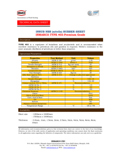 INRUB NBR (nitrile) RUBBER SHEET INMARCO TYPE 403