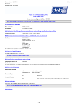 FICHE DE DONNEES DE SECURITE Deb Oxybac Extra