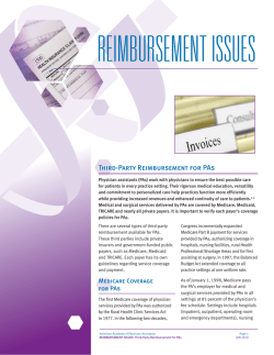 Third Party Reimbursement for PAs