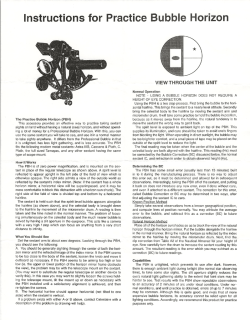 Instructions for Practice Bubble Horizon