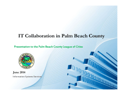 technology update - Palm Beach County League of Cities