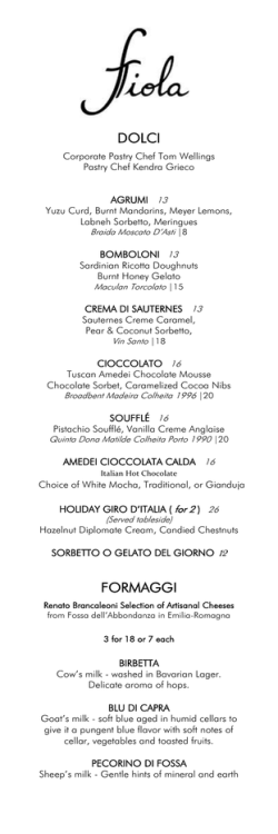 DOLCI FORMAGGI