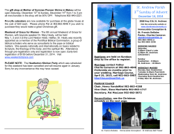 Church Bulletin for the week of December 14