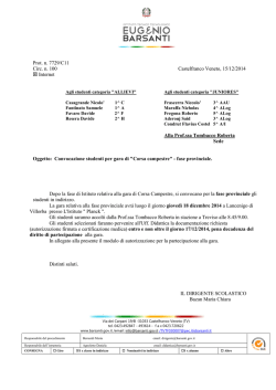 circ 100 convocazione studenti campionato campestre prov.
