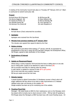 Minutes February 2014 - Llanfrynach Community Council