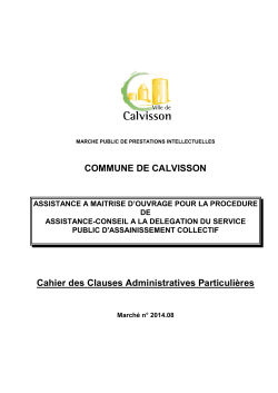 DSP _Calvisson _ CCAP - Mairie de Calvisson
