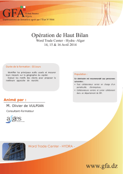 Opération de Haut Bilan - Global finance Algeria