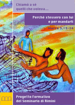 Marco 3,13-14 - Seminario Vescovile di Rimini