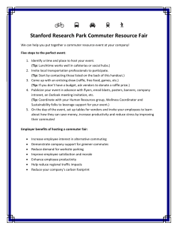 Stanford Research Park Commuter Resource Fair handout