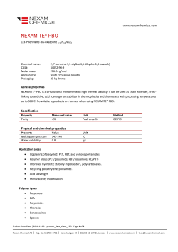 Product Data Sheet NEXAMITE &reg; PBO
