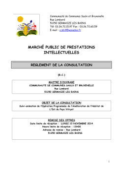 marché public de prestations intellectuelles - CCI Reims