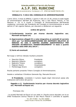 A.S.P. DEL RUBICONE - Gazzetta Amministrativa