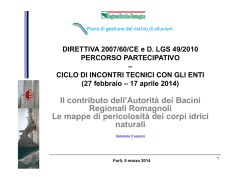 Rapporto e confronto tra PAI AdB Romagnoli e Mappe