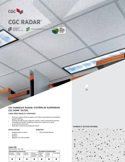 Les Panneaux Acoustiques Radar Fiche Technique