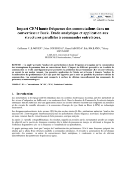 Impact CEM haute fr&eacute;quence des commutations dans un
