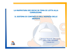 la mappatura dei richi in tema di lotta alla corruzione. il sistema di