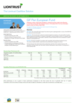 Liontrust Pan European Fund Monthly Factsheet
