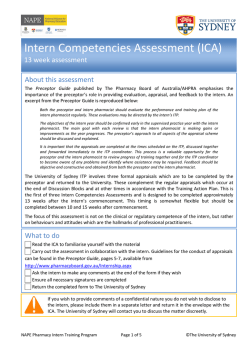 Intern Competencies Assessment (ICA)