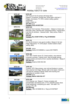 Holiday Vans For Sale - BIG4 Easts Beach Holiday Park