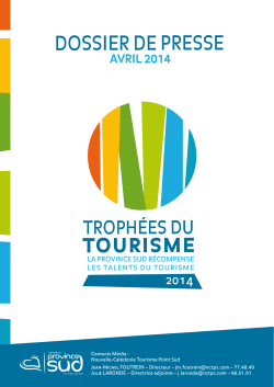 DOSSIER DE PRESSE - Destination Province Sud
