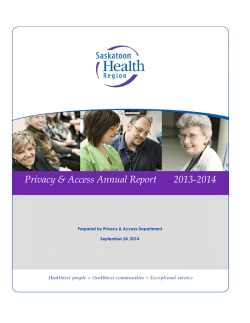 Annual Report - Saskatoon Health Region
