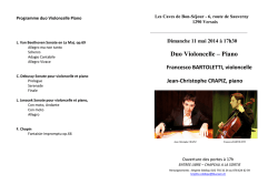 Duo Violoncelle &ndash; Piano