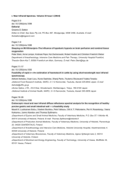 J. Near Infrared Spectrosc. Volume 22 Issue 1 (2014)