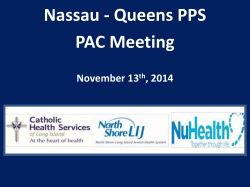 PAC Meeting November 2014 - Nassau University Medical Center